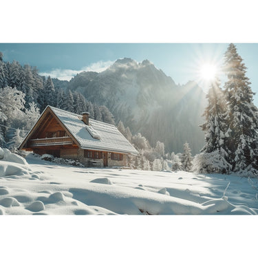 Cabin in the Mountains Canvas
